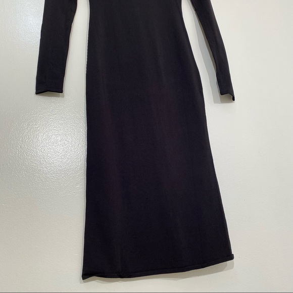 H&M black Open backed bodycon midi dress size S - Picture 6 of 15